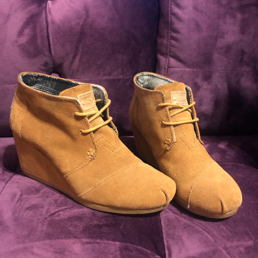 TOMS suede booties
